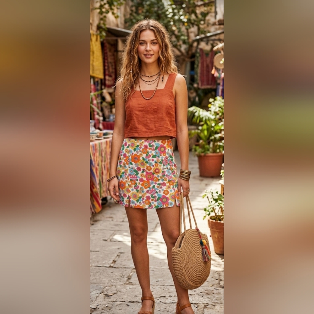 Love on a hanger floral skirt 1